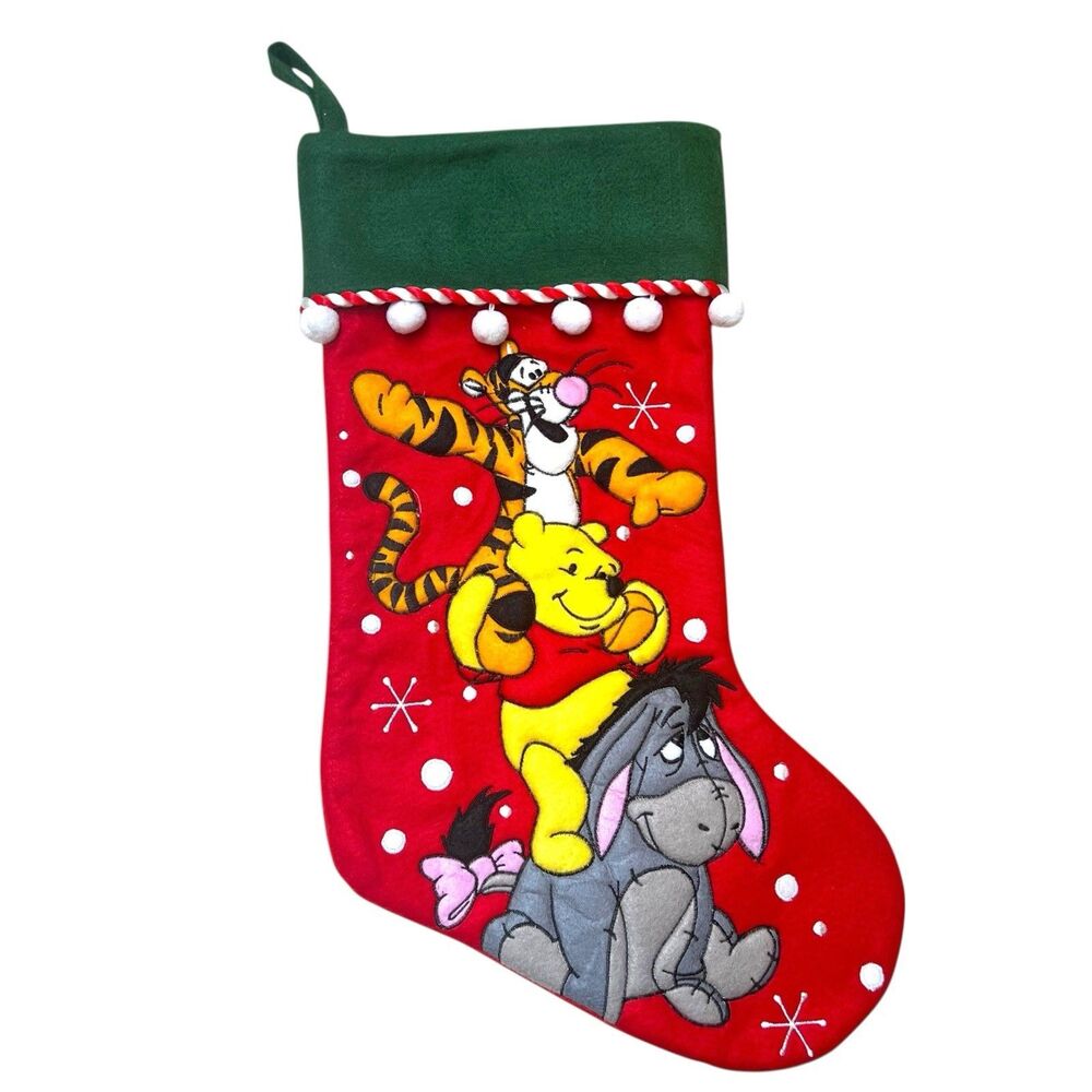 Disney 19" Winnie The Pooh And Friends Felt Stocking Christmas Tigger Eeyore